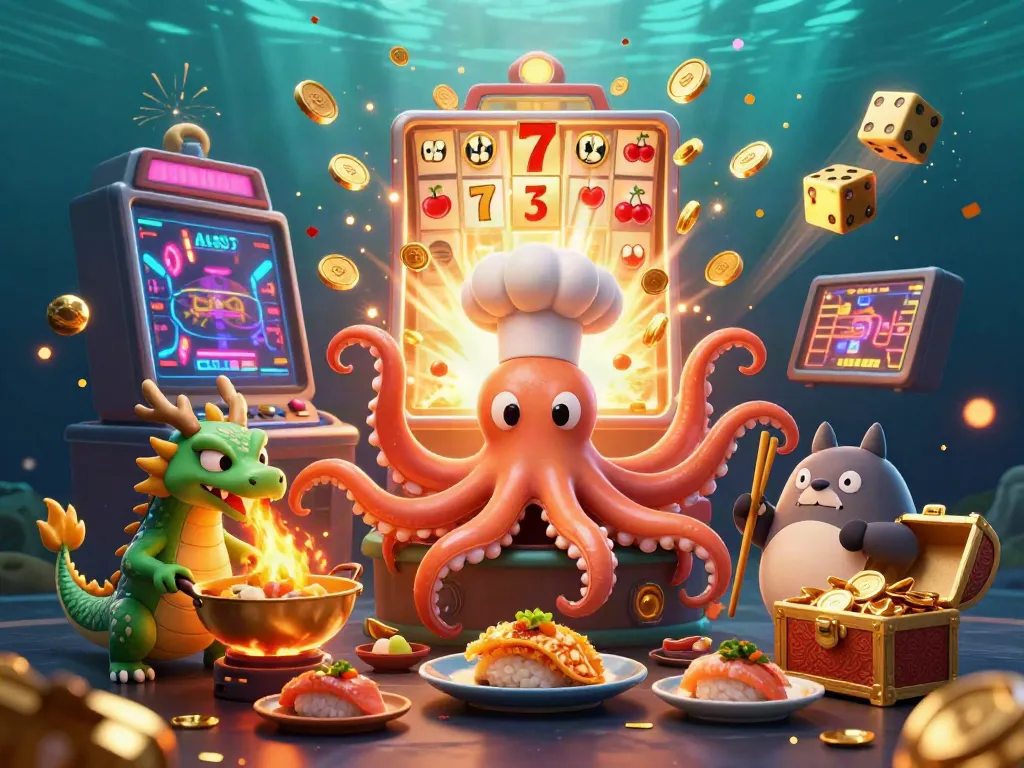 Experience thrilling wins with the sun-themed casino action in this vibrant 3D illustration.
