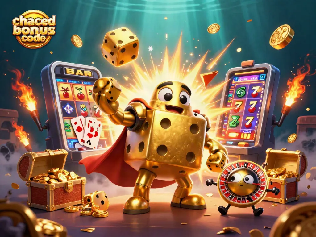 Experience the excitement of winning with Chanced Casino Bonus Code, featuring vibrant casino elements.
