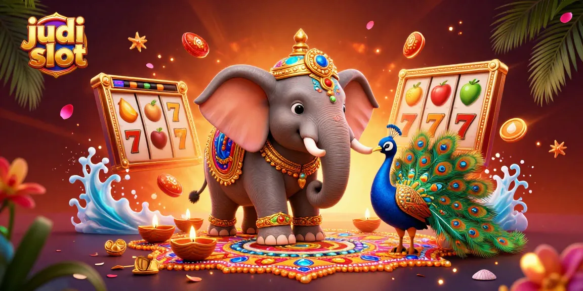 Menangkan judi slot dengan elemen menarik dan simbol slot berwarna cerah.