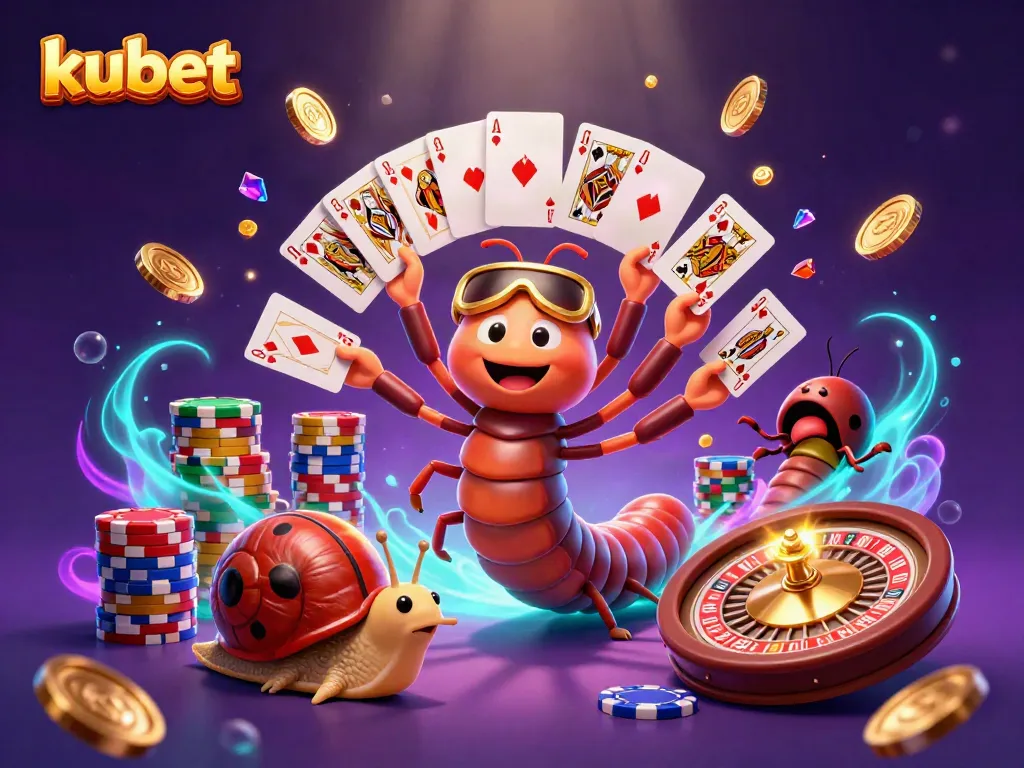 Experience thrilling gameplay at kubet with exciting characters, spinning roulette and vibrant poker chips!