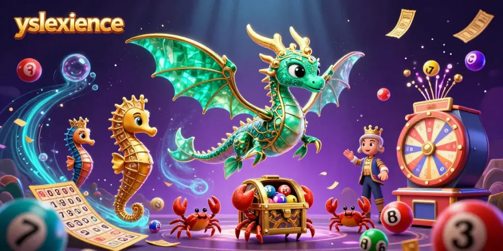 Engage in winning strategies at yslexperience with a vibrant scene of a sea dragon and dynamic casino elements.