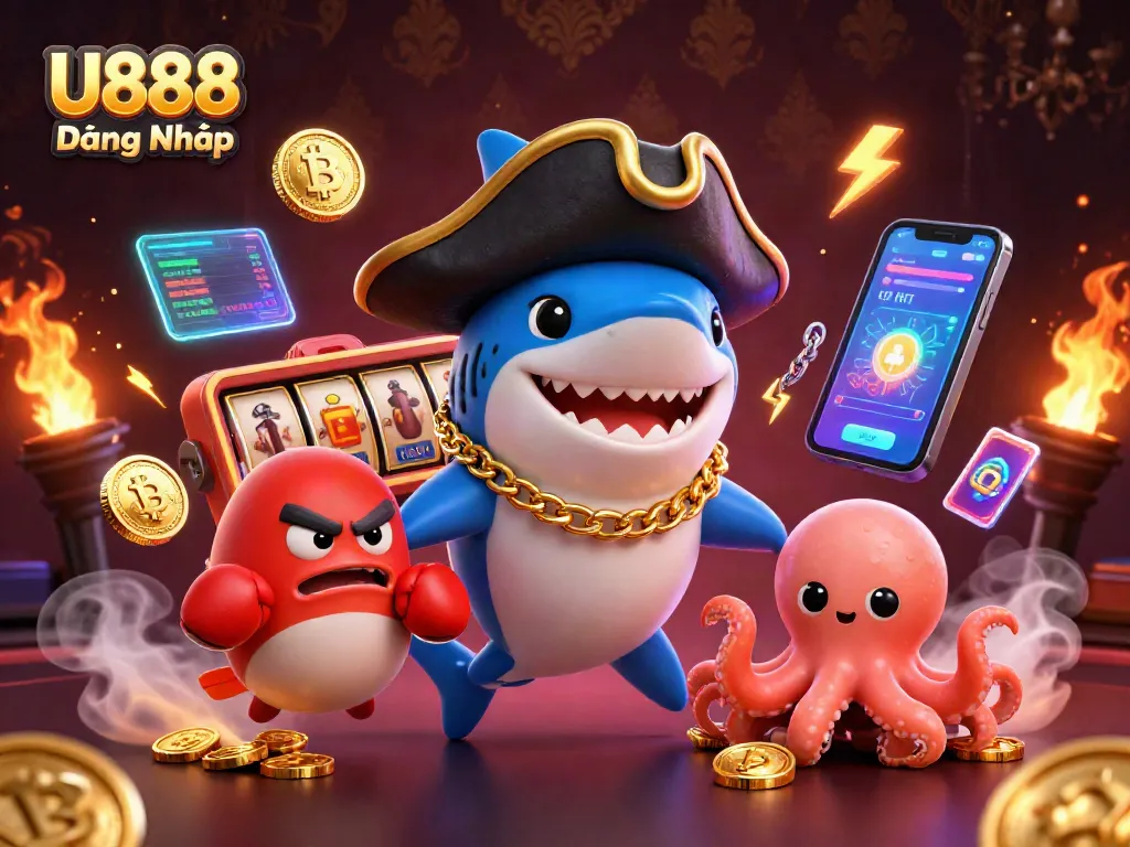 Win big with U888 Đăng Nhập featuring lively cartoon characters and immersive casino elements.