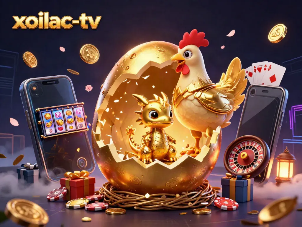 Experience the excitement with xoilac-tv's golden dragon and interactive gaming elements.
