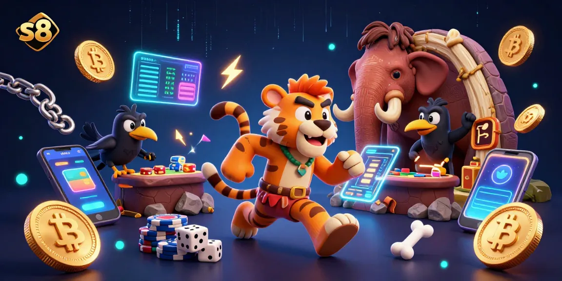 Join the thrilling s8 casino experience with a caveman duo and crypto elements!