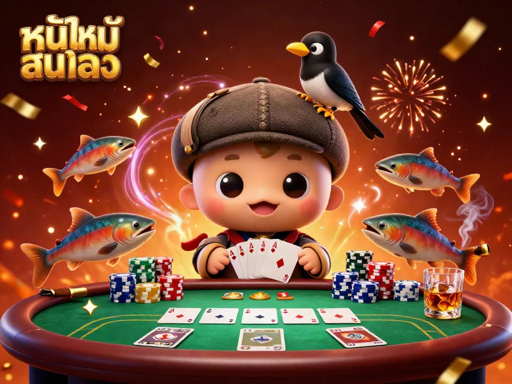 Engage with trendy หนังใหม่ชนโรง at a lively casino setup featuring a playful baby Nessie and magpie.