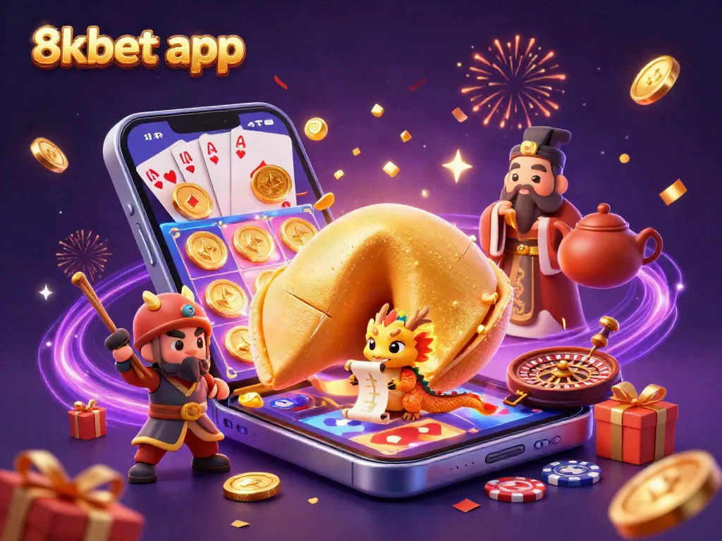 Play exciting games on the 8xbet app with dynamic visuals of slots, winnings, and action.
