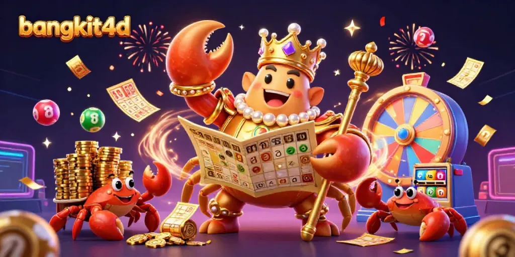 Menangkan jackpot di bangkit4d dengan karakter krustasea emas yang megah di dunia slot online.