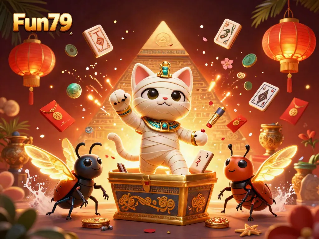 Experience the thrill of Fun79 in a vibrant casino scene filled with magical elements and dazzling visuals.