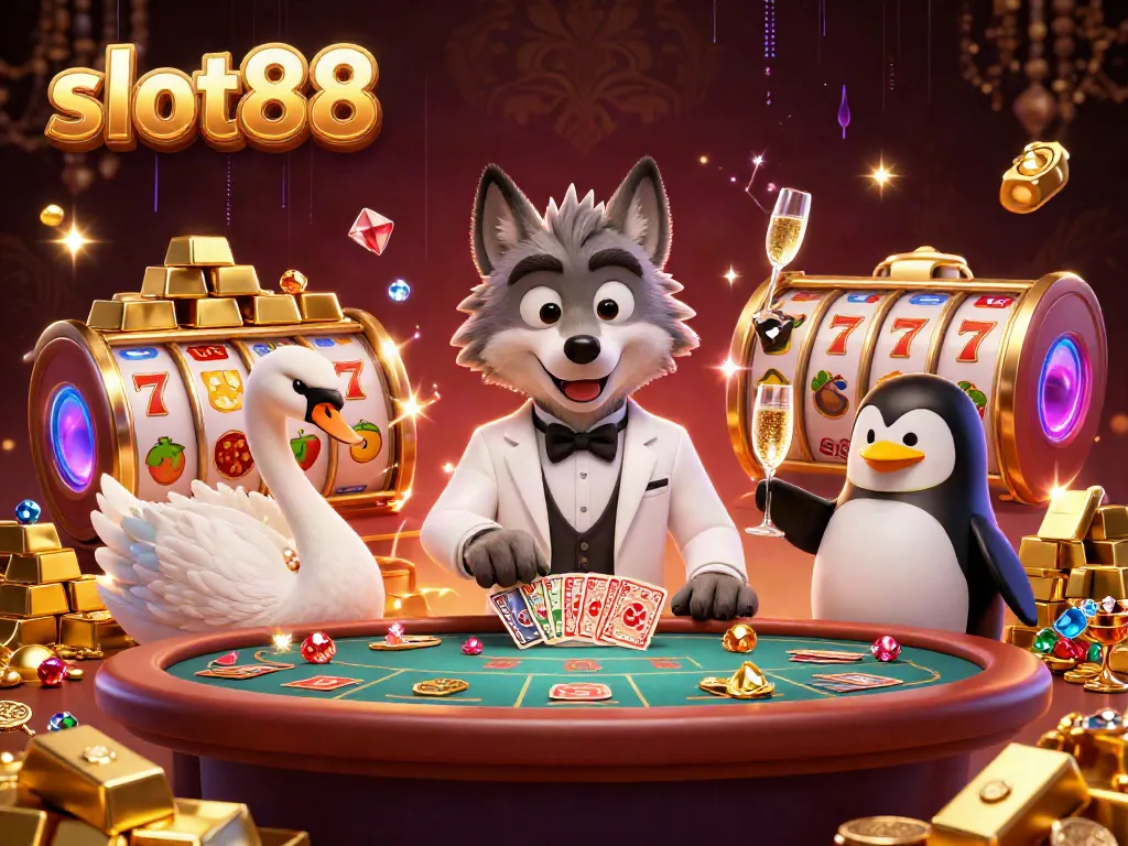 Mainkan slot88 dengan penampilan menawan karakter kasino dan simbol hadiah yang memukau.