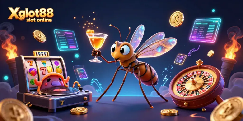 Menangkan Xgslot88 slot online dengan ilustrasi kasino yang dinamis.
